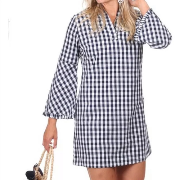 Super Cute Navy Gingham Dress by Duffield Lane - Picture 6 of 6